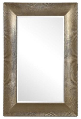 Uttermost Valenton PU and MDF Wood Decorative Mirror in Champagne Silver