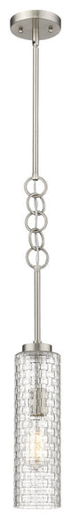 Wexford Mini Pendant, Clear Basket Weave
