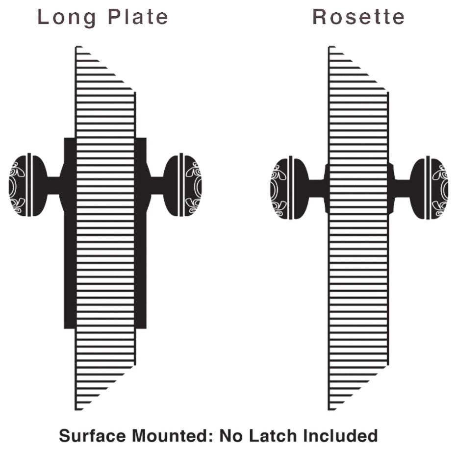 Craftsman Plate Double Dummy, Keyhole Crystal Victorian Knob, Timeless Bronze