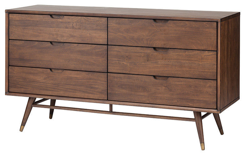 Daniel 6-Drawer Dresser, Walnut