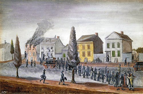 William P Chappel Fighting a Fire Wall Decal
