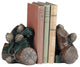 Bookends Rustic Pinecone Mountain Traditional Hand Painted