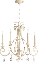 Quorum Lighting Ansley Transitional Chandelier, Persian White