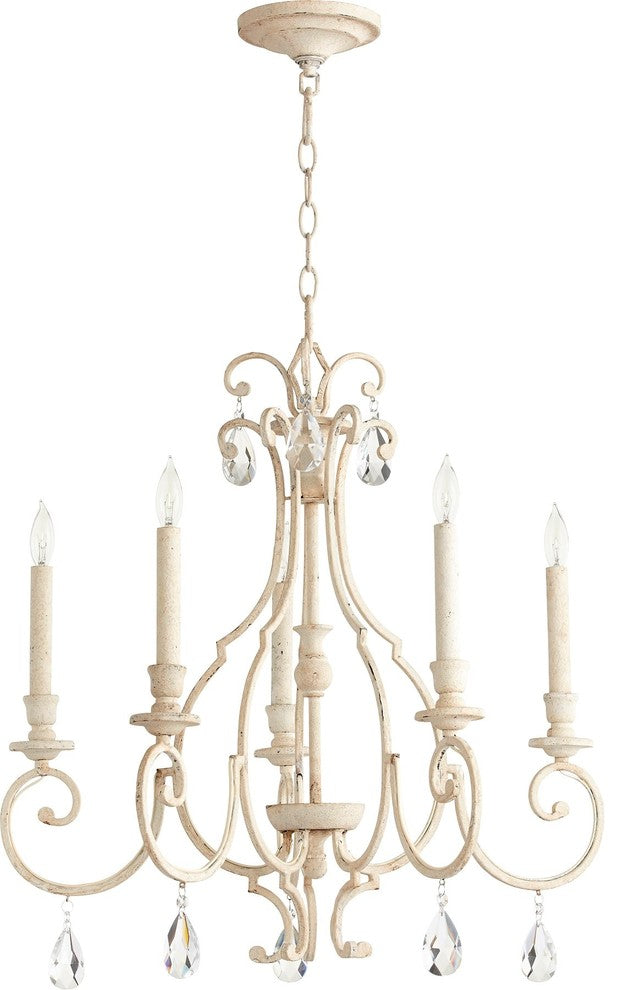 Quorum Lighting Ansley Transitional Chandelier, Persian White
