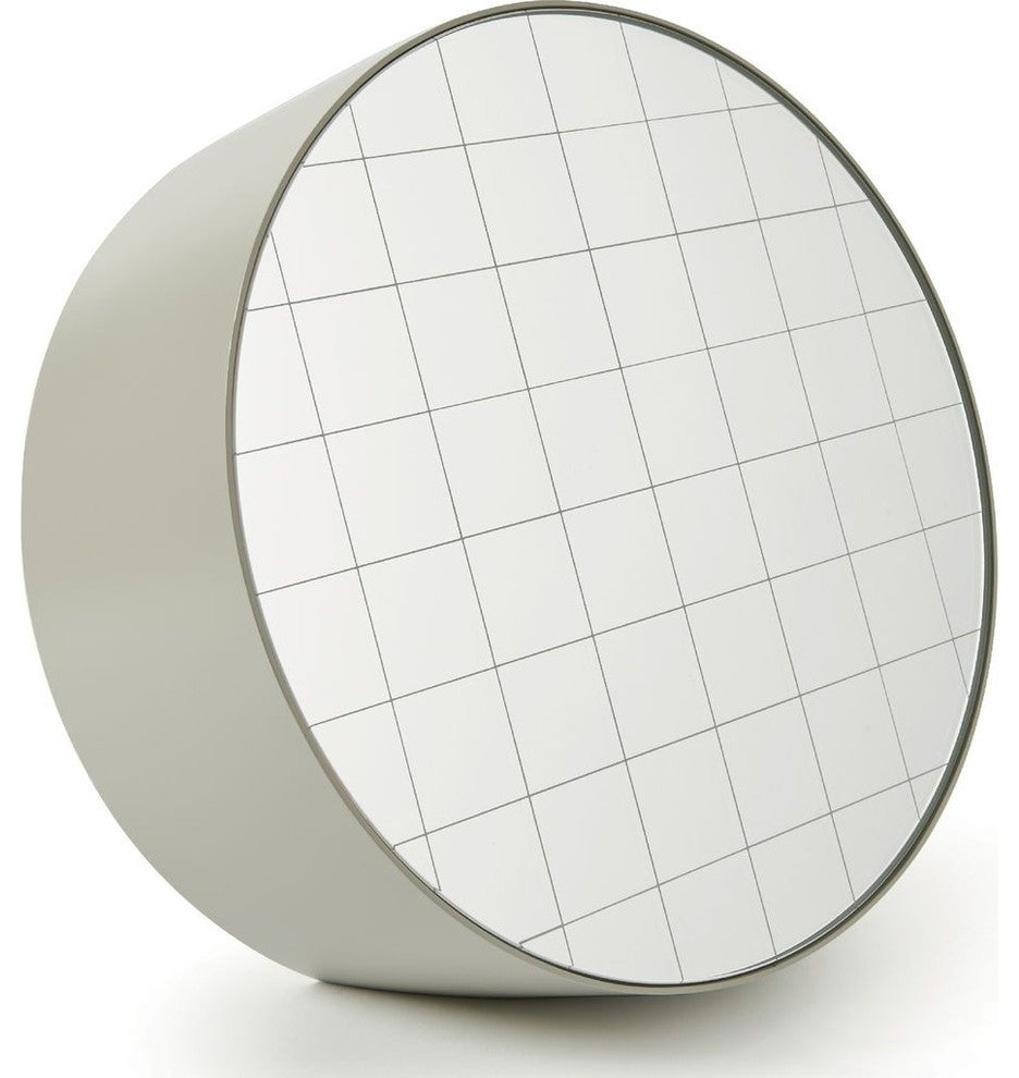 Atipico Centimetri 33 Wall Mirror, Silk Gray/White