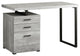 Computer Desk, Home Office, Laptop, Left, Right Set-up, Storage Drawers, 48L