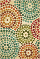 Unique Loom Beige Spark Outdoor 5' 3 x 8' 0 Area Rug