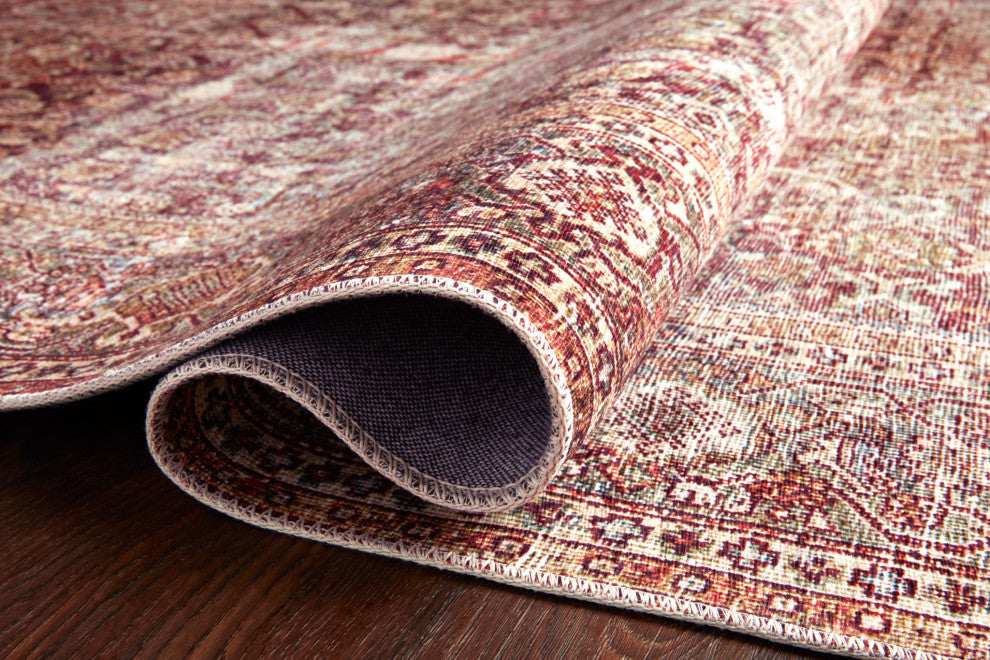 Printed Layla LAY-11 Cinnamon/Sage Area Rug, 2'x5'