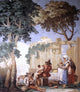 Giovanni Domenico Tiepolo Family Meal, 20"x25" Gallery Wrapped Canvas Print