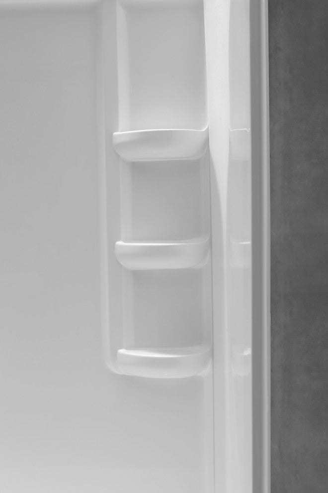 ANZZI Vasu 60"x36"x74" DIY Friendly Alcove Shower Surround, White
