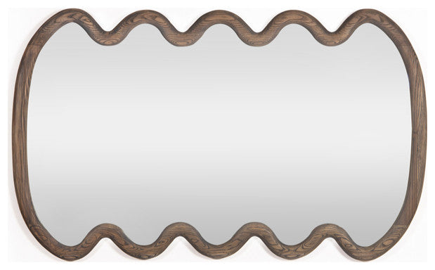 Swirl Ash Wood Large Mirror