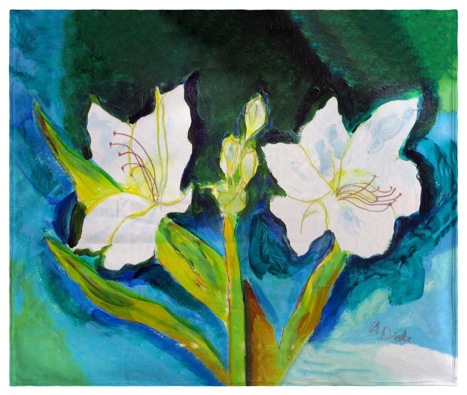 White Lilies Throw