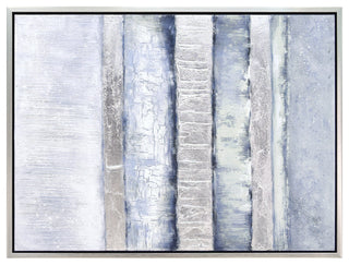 Winter Steps Textured Metallic Hand Painted Framed Wall Art by Martin Edwards
