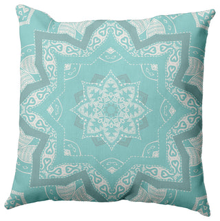 16" x 16" Shawl Decorative Indoor Pillow, Wave Top Blue