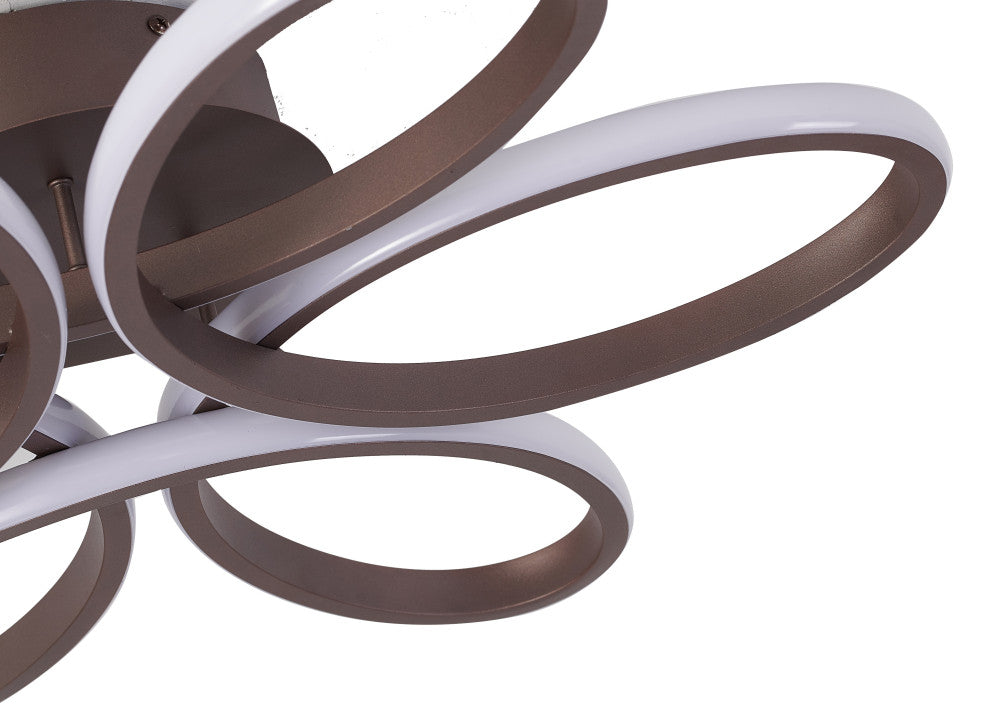 Satin Coffee LED Flush Mount With Acrylic Diffuser