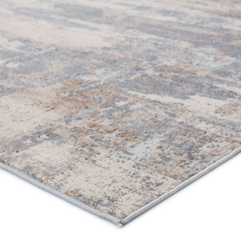 Soltani Abstract Light Tan/ Gray Area Rug 10'X14'
