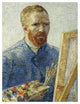 "Self Portrait in Front of Easel" Print by Vincent Van Gogh, 19"x24"