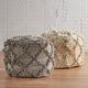 Zoe Handcrafted Boho Wool and Cotton Pouf