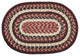 Burgundy/Black/Tan Oval Placemat 13"x19"