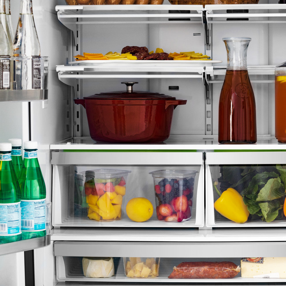 ZLINE 36" Black Stainless 4-Door French Door Refrigerator (RFM-36-BS)