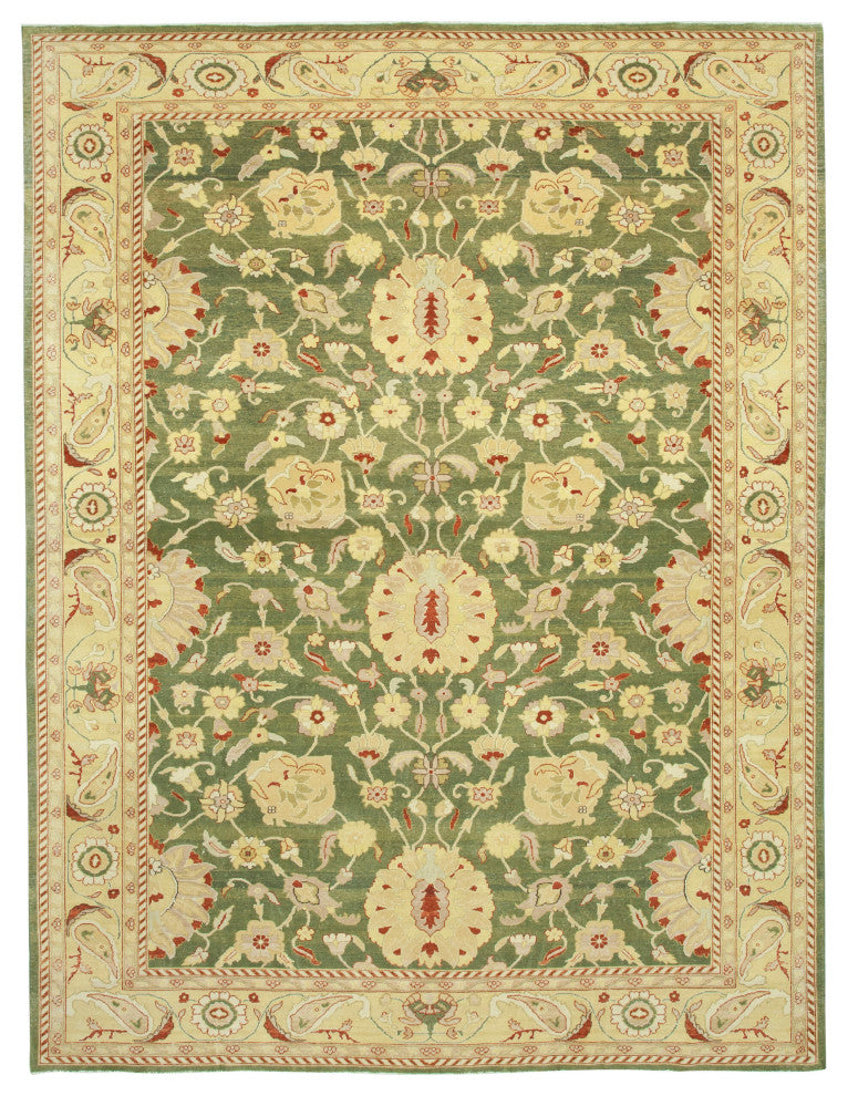 Rug N Carpet - Handwoven Oriental 8' 10" x 11' 10" Soft Oushak Area Rug