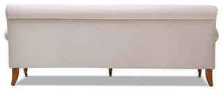 Alana Lawson 88" 3-Cushion Tight Back Sofa, Sky Neutral Beige Polyester