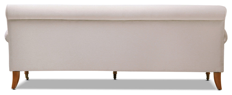 Alana Lawson 88" 3-Cushion Tight Back Sofa, Sky Neutral Beige Polyester