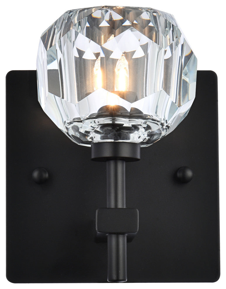 1 Light Wall Sconce, Black