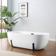 OVE Decors Sayuri Freestanding 63" Acrylic Flatbottom Bathtub, White