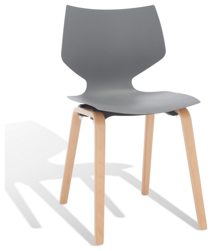 Safavieh Couture Darnel Molded Plastic Dining Chair, Grey/Natural