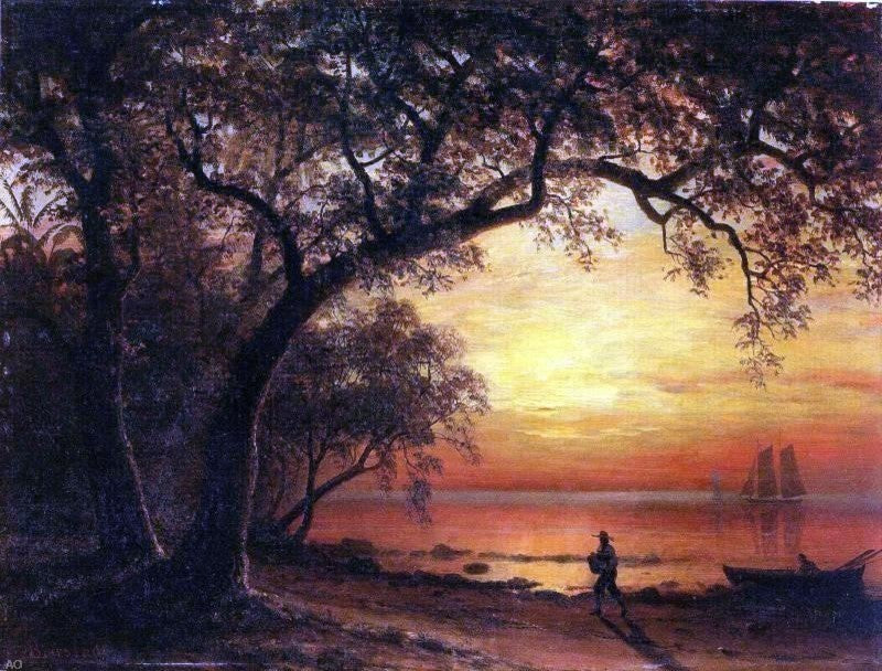 Albert Bierstadt Island of New Providence, Gallery Wrapped Canvas, 21"x28"
