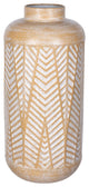 Tribal Pattern Jumbo Metal Decorative Vase