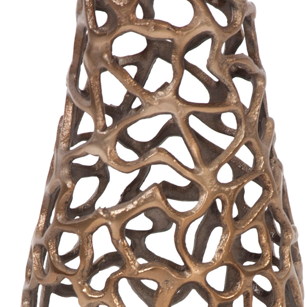 Bronze Aluminum Branch Vase, Small