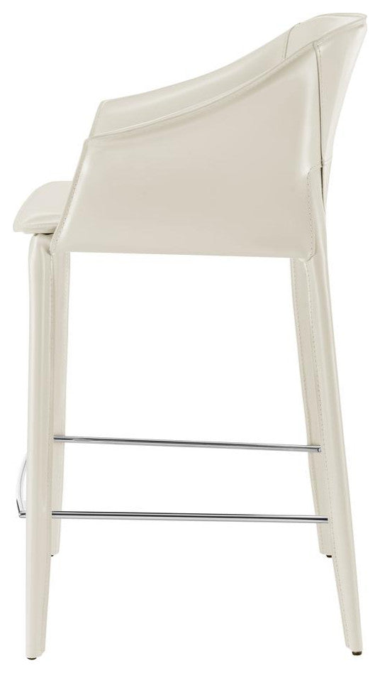 Callie Recycled Leather Counter Stool