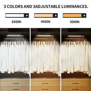 4 Packs LED Closet Light, Brightness and Color Temperature Adjustable, 62-LED