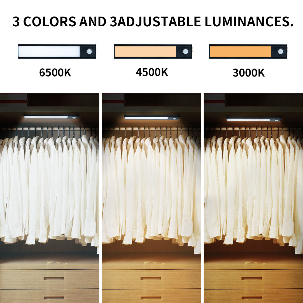 4 Packs LED Closet Light, Brightness and Color Temperature Adjustable, 62-LED