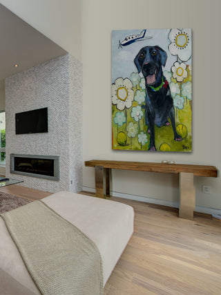 "Happy Girl" Painting Print on Canvas by Tori Campisi