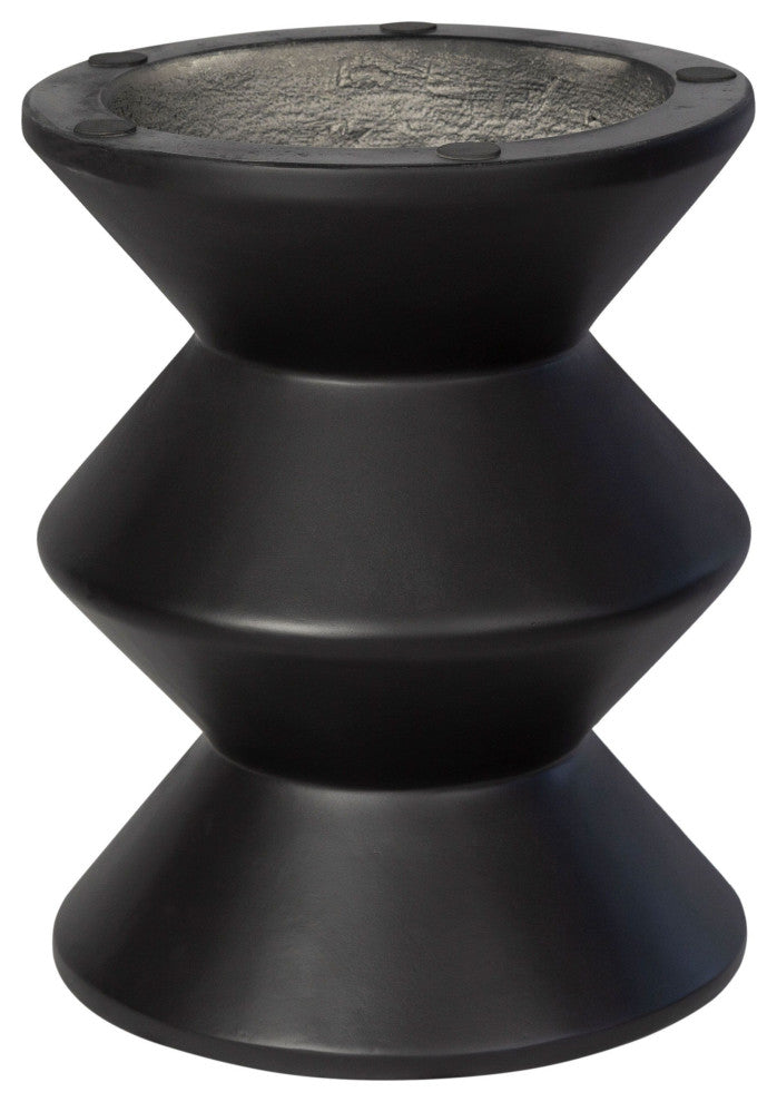 Misha Concrete Inverted Side Table, Black