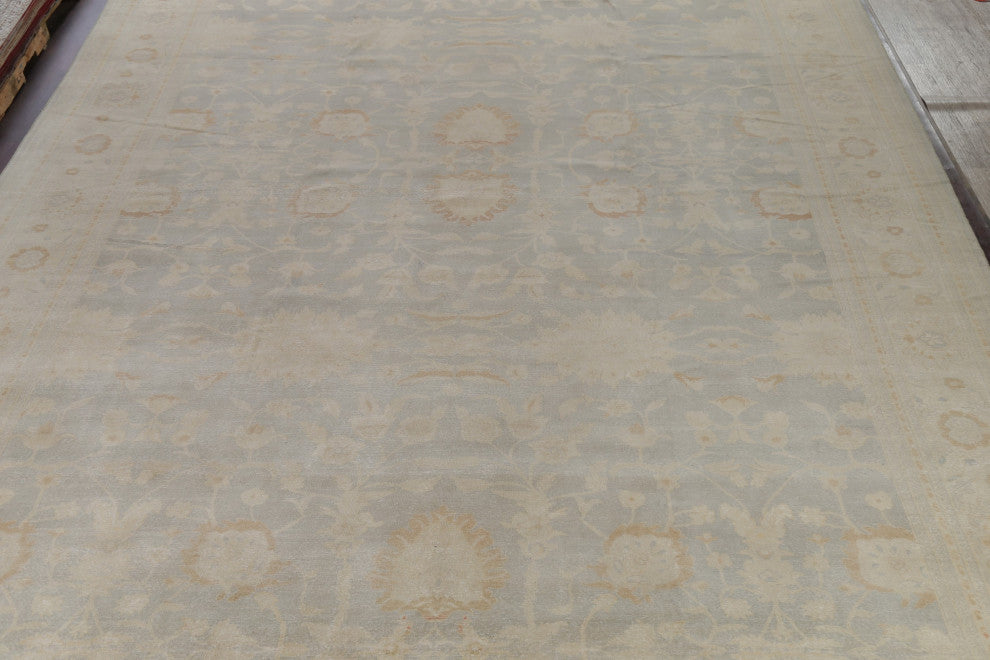 Consigned, Vintage Turkish Hand-Knotted Vegetable Dye Rug Oriental, Gray, 14X22
