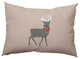 Merry Deer Decorative Throw Pillow, Taupe, 14"x20"