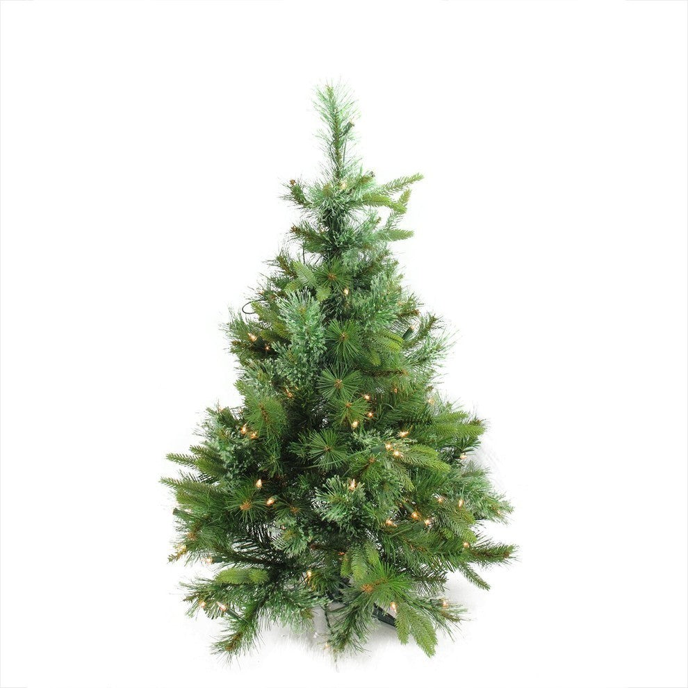 3'x29" Pre-Lit Cashmere Mixed Pine Full Christmas Tree