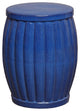 Blue Fluted Garden Stool