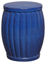 Blue Fluted Garden Stool