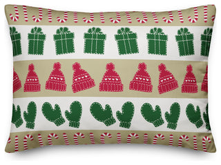 Wintertime Pattern Lumbar Pillow, 14"x20"