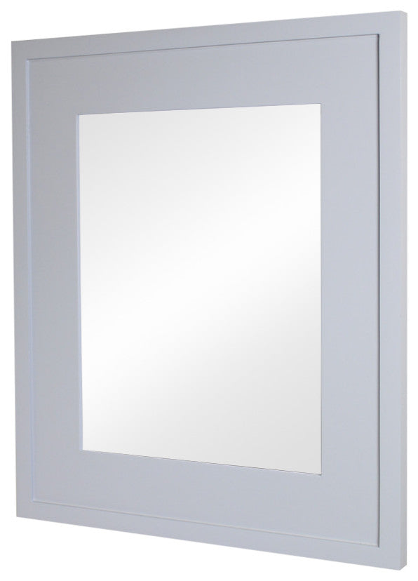 14"x18" Fox Hollow Furnishings Mirrored Medicine Cabinet, Light Gray