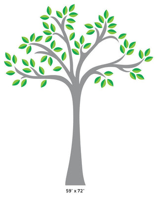 Beautiful Tree Fabric Wall Decal, Tree Wall Decor, Multi