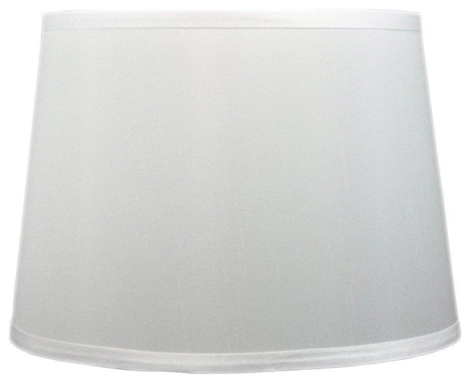 French Drum Lamp Shade, 14x16x11", Off White