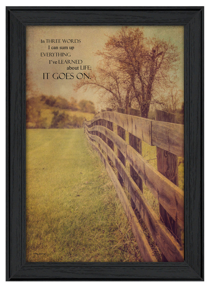 "Life Goes On" By Kathy Jennings, Printed Wall Art, Ready To Hang, Black Frame