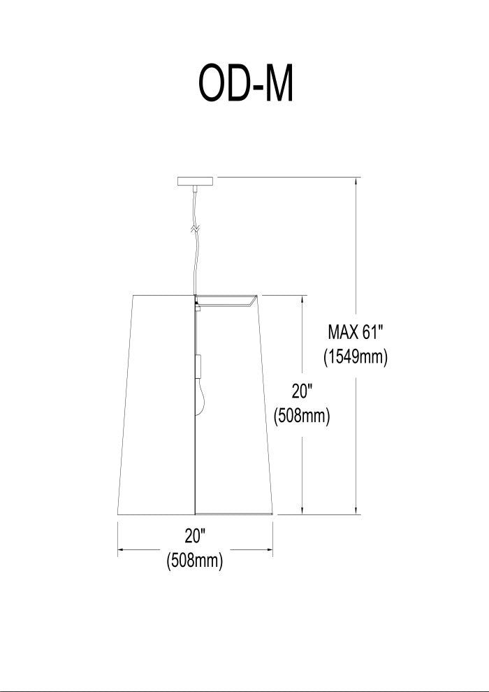 Odette 1-Light Oversized Drum Pendant, White and Gold