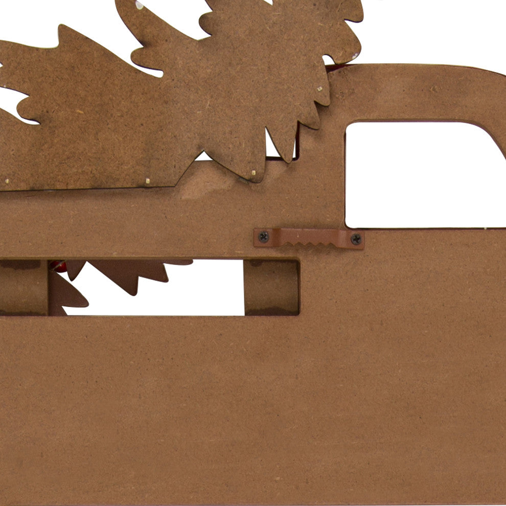 24.02"H Iron/Wooden Christmas Truck Yard Stake